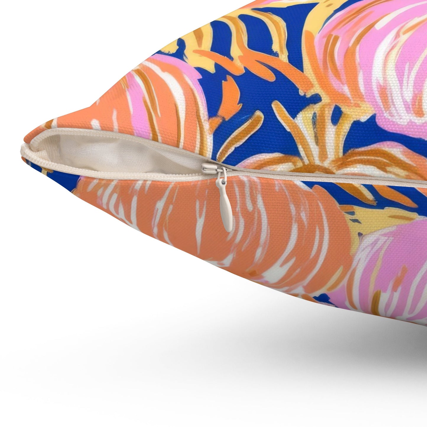 Fall Pumpkin Decor, Pumpkin Decor, Preppy Room Decor, Pumpkin Throw Pillow, Beach Home, Dorm Decor, Navy Pink and Orange51.99
