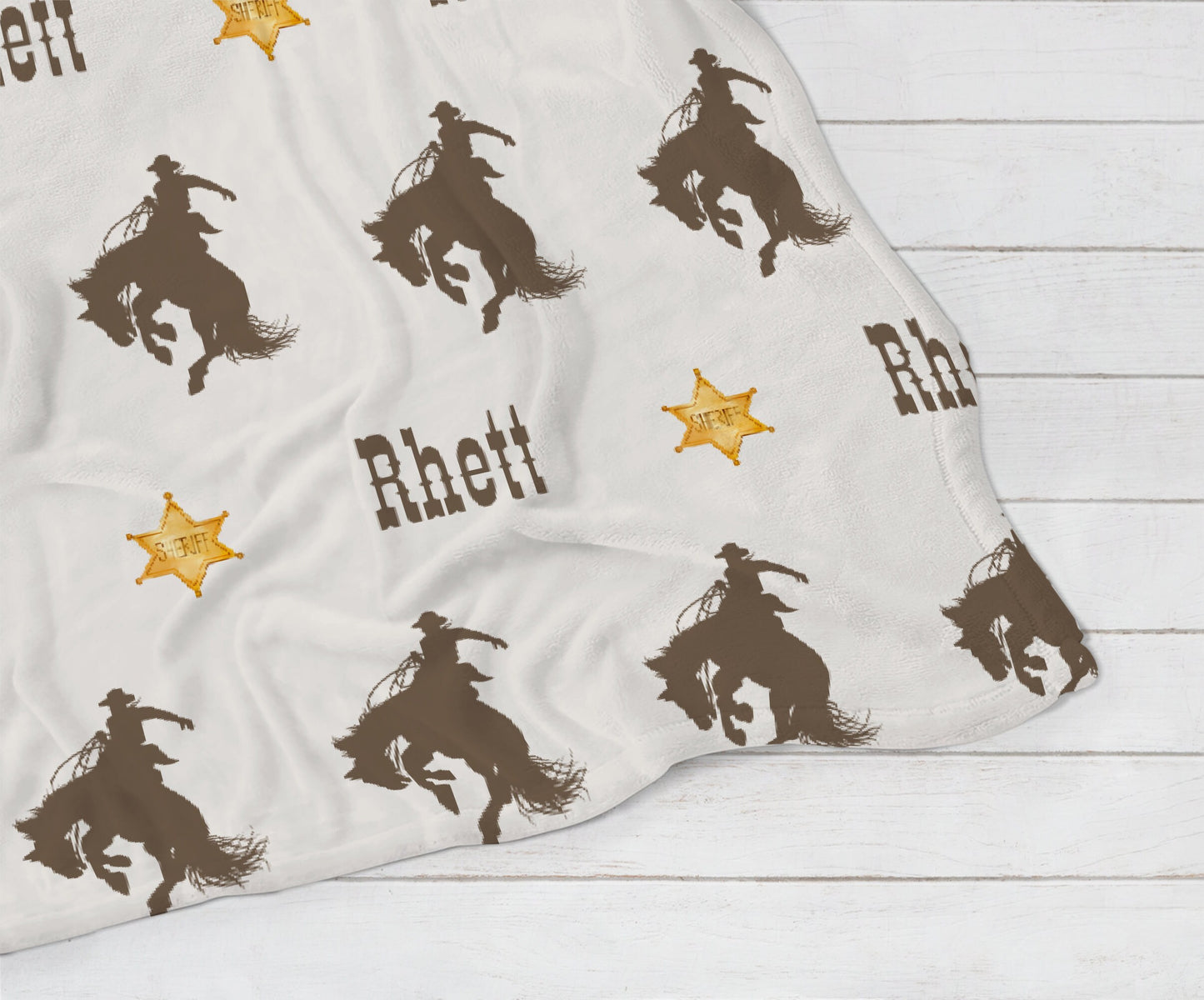 Personalized Cowboy Blanket