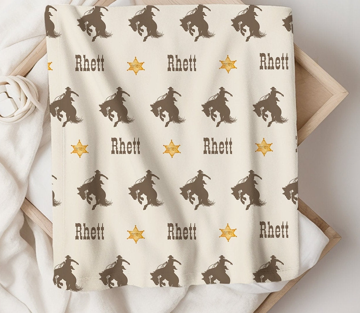 Personalized Cowboy Blanket