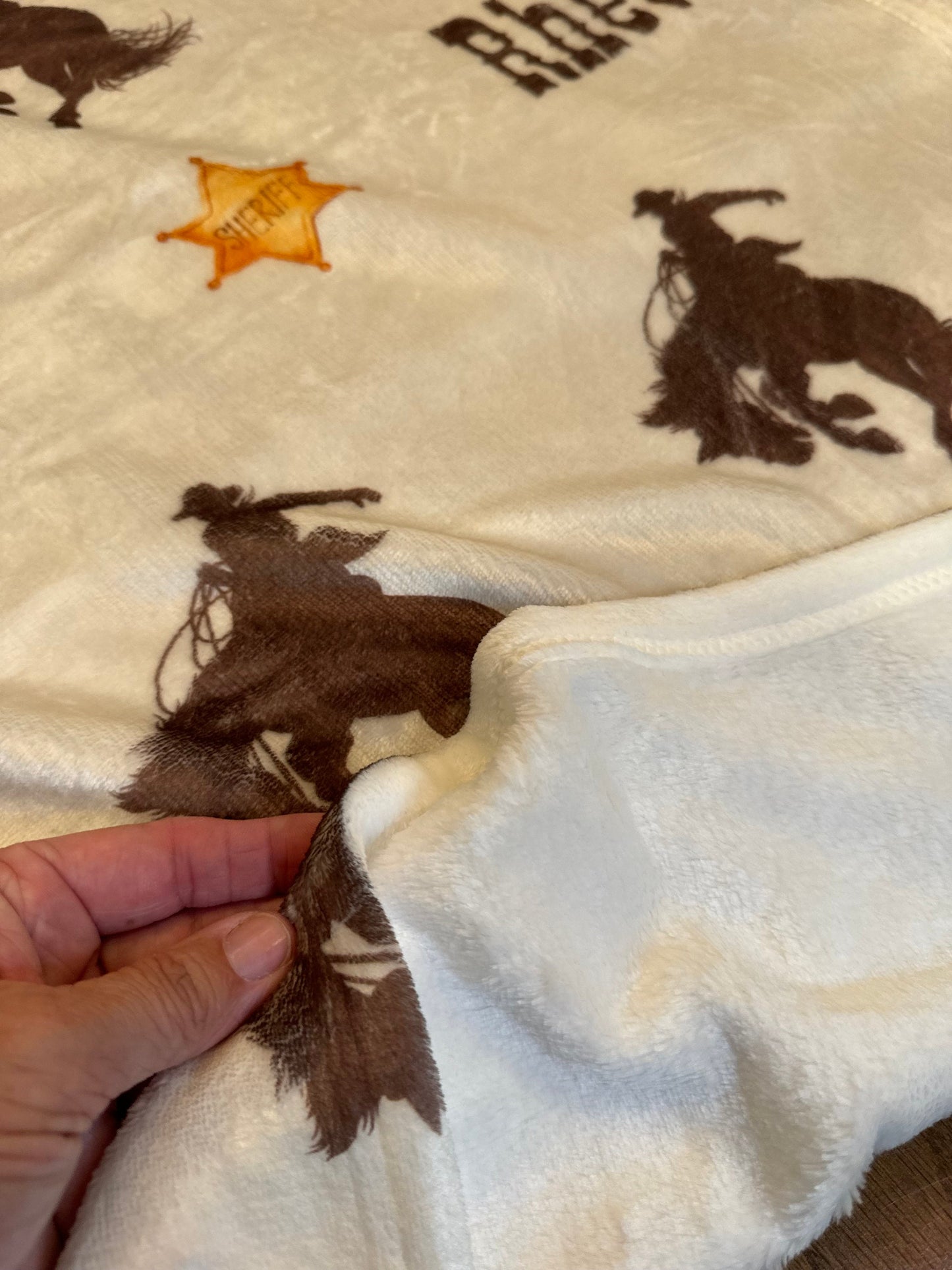 Personalized Cowboy Blanket