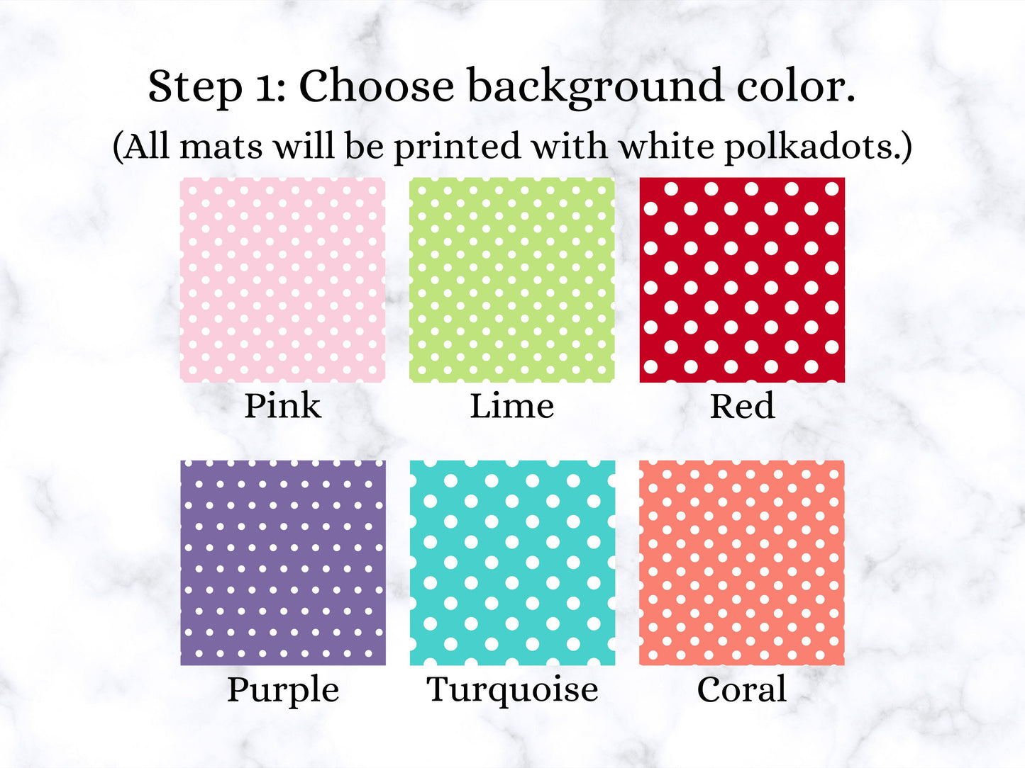 Personalized Mouse Pad, Monogram and Dots