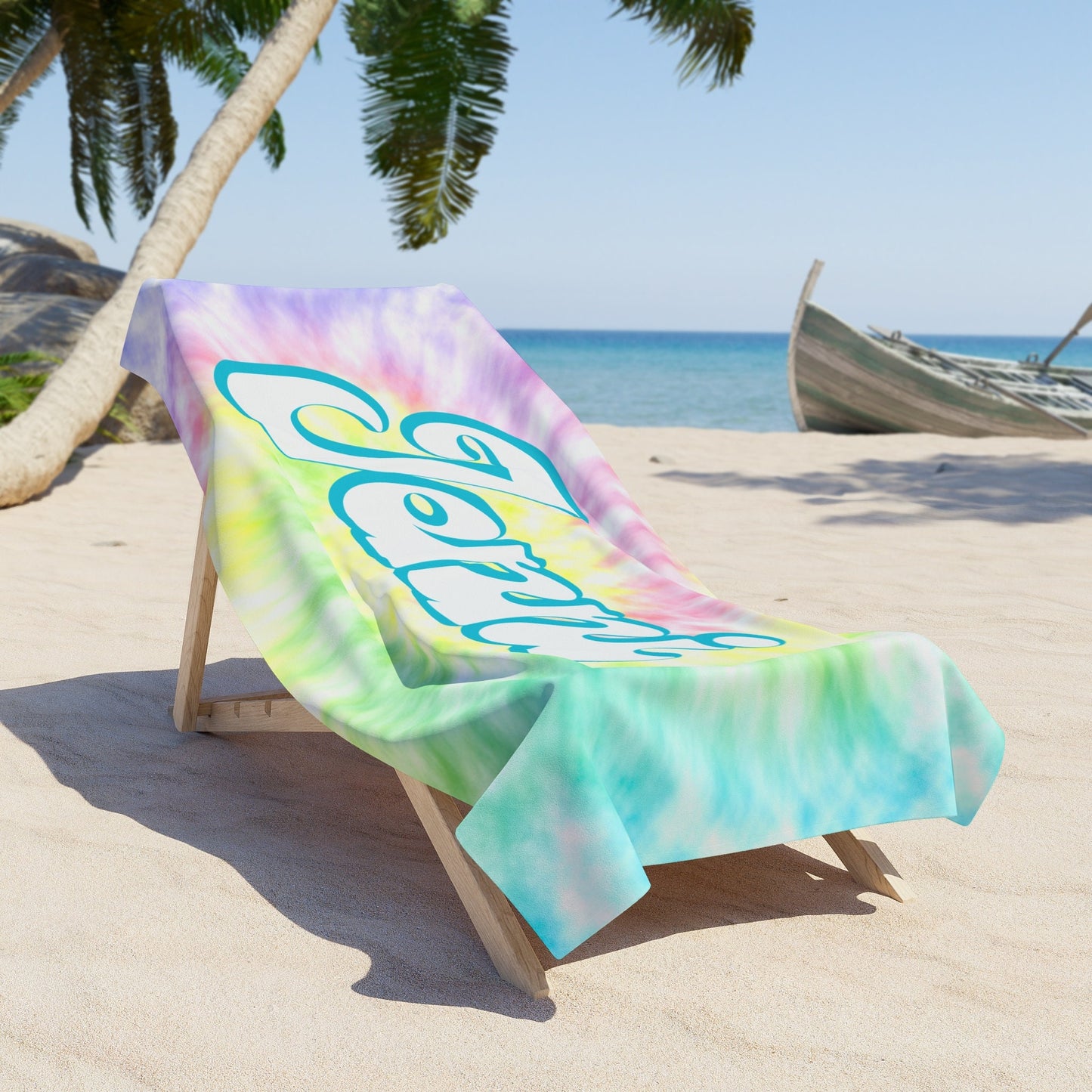 Personalized Beach Towel, Signature Name Towel, Pool Accessory