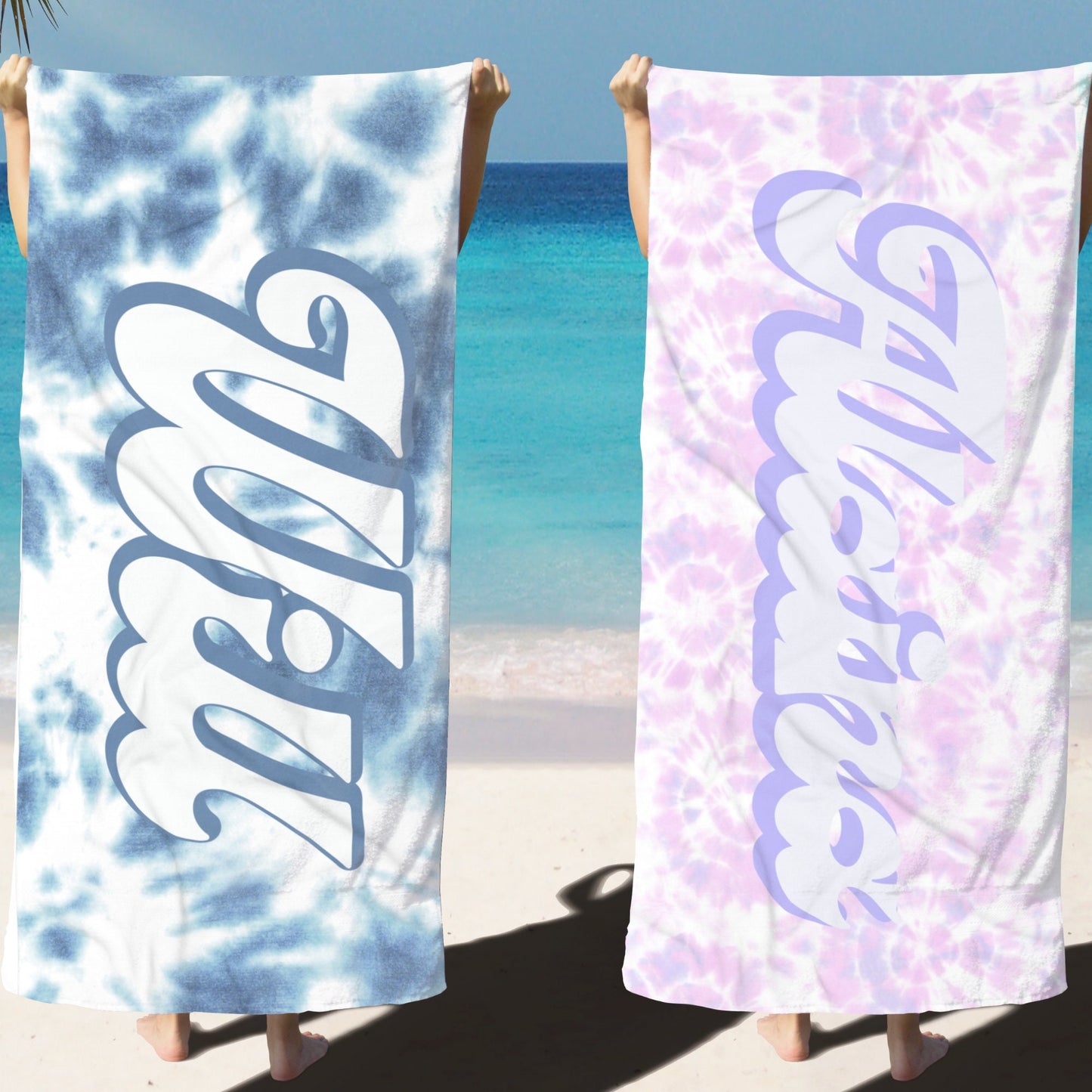 Personalized Beach Towel, Signature Name Towel, Pool Accessory