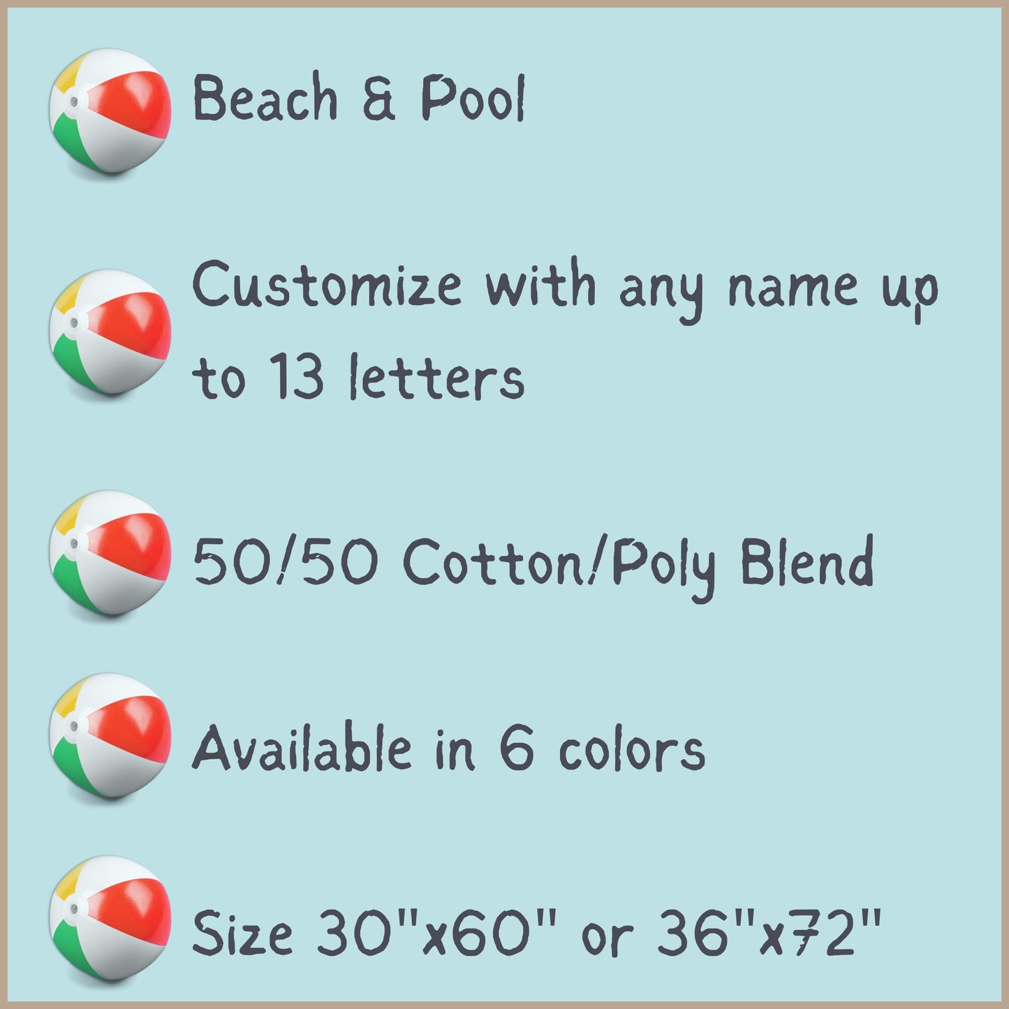 Personalized Beach Towel