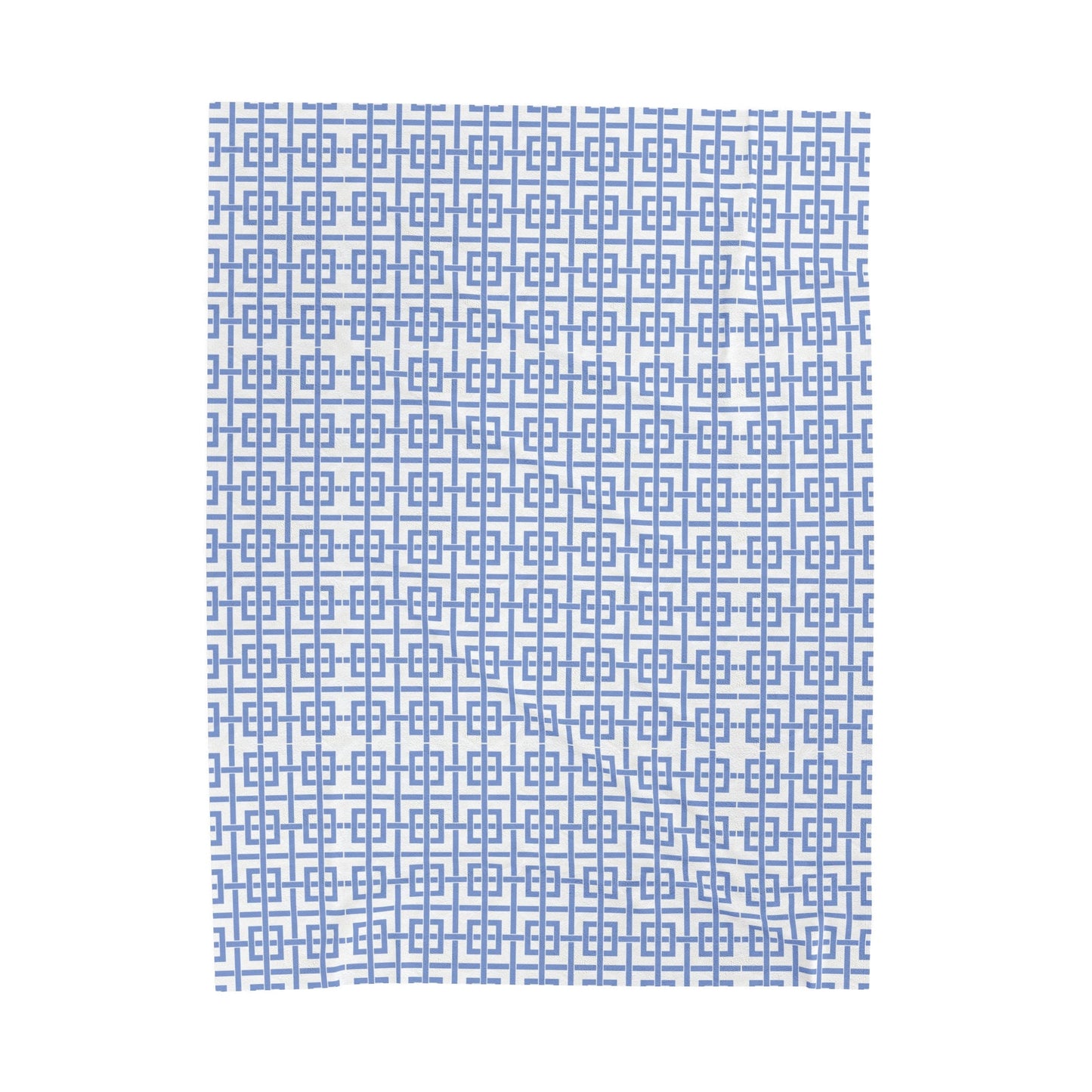 Home Decor Blanket, Blue Lattice Print