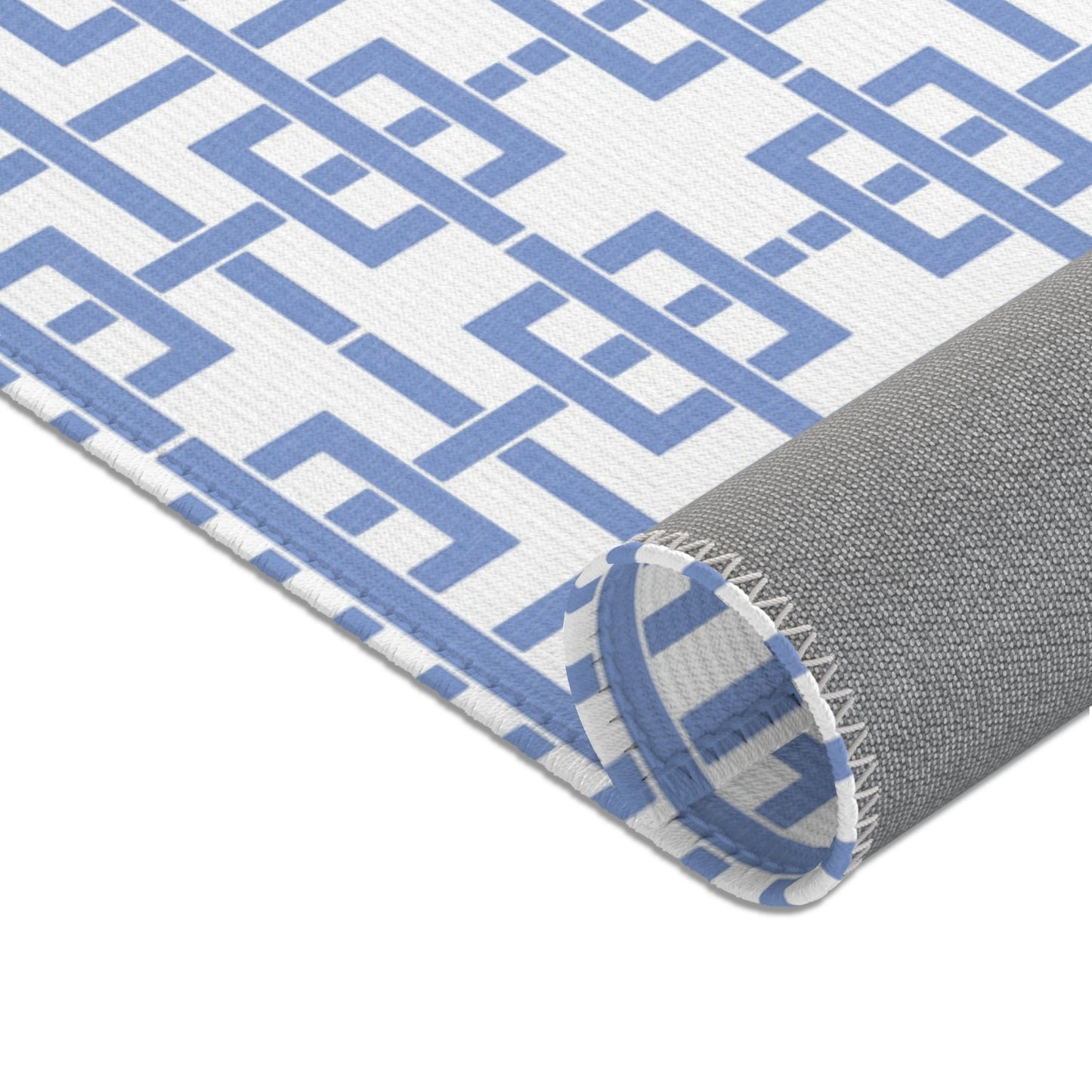 Area Rug, Blue Lattice