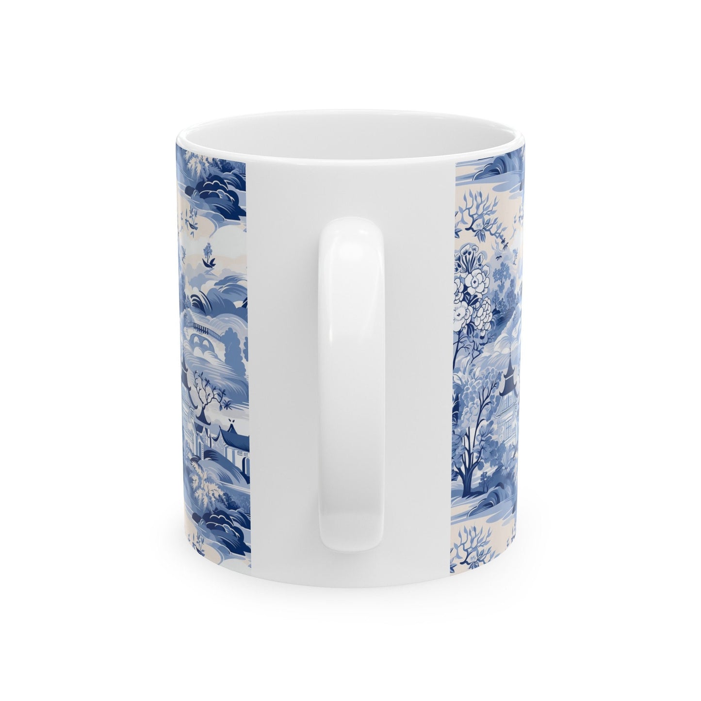 Ceramic Coffee Mug, French Blue Toile