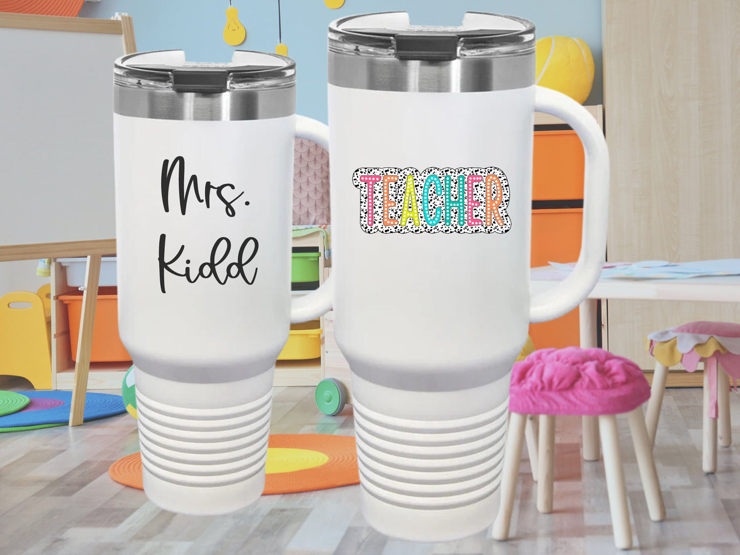 Custom Teacher Tumbler, 40 oz