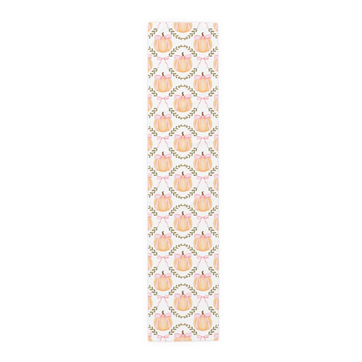 Fall Decor, Pumpkin Table Decoration, Table Runner, Holiday Table Decor, Halloween and Thanksgiving, Coquette Pink Bow Pumpkin