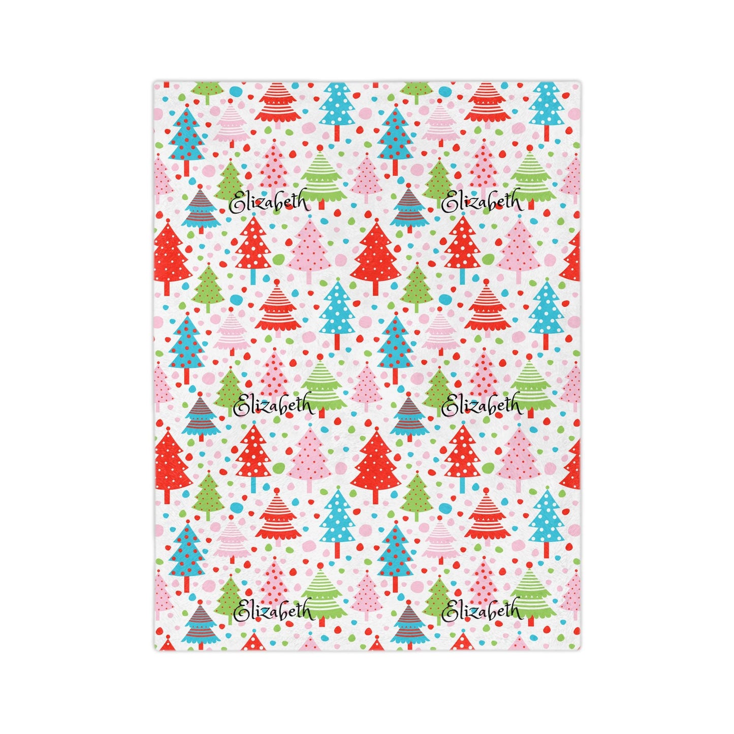 Personalized Christmas Trees Blanket