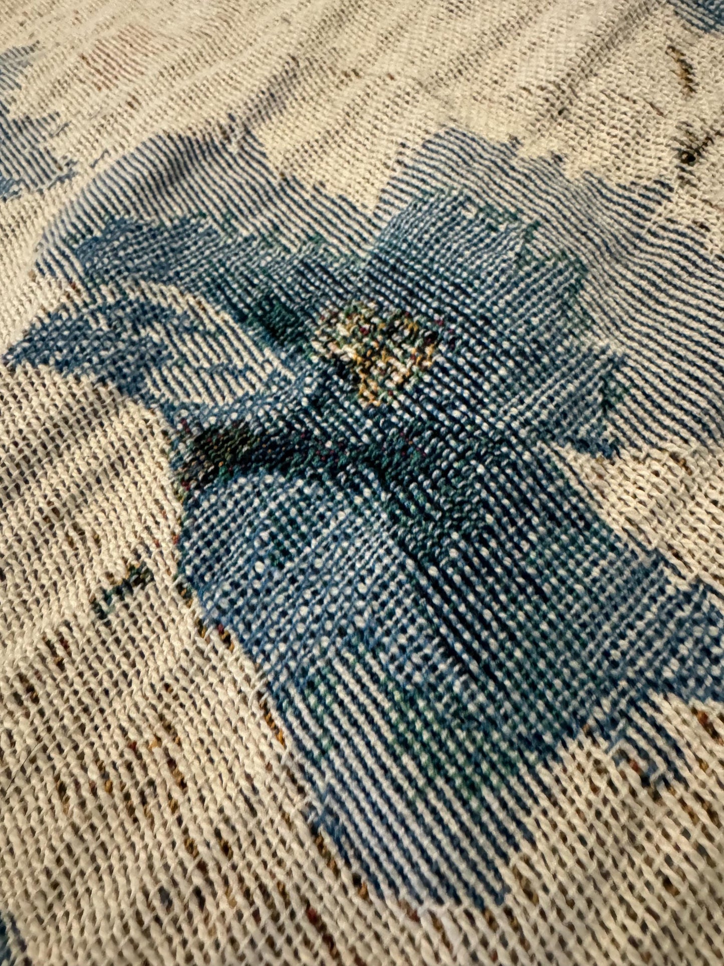 Floral Woven Blanket, Personalized Grandmothers Blanket