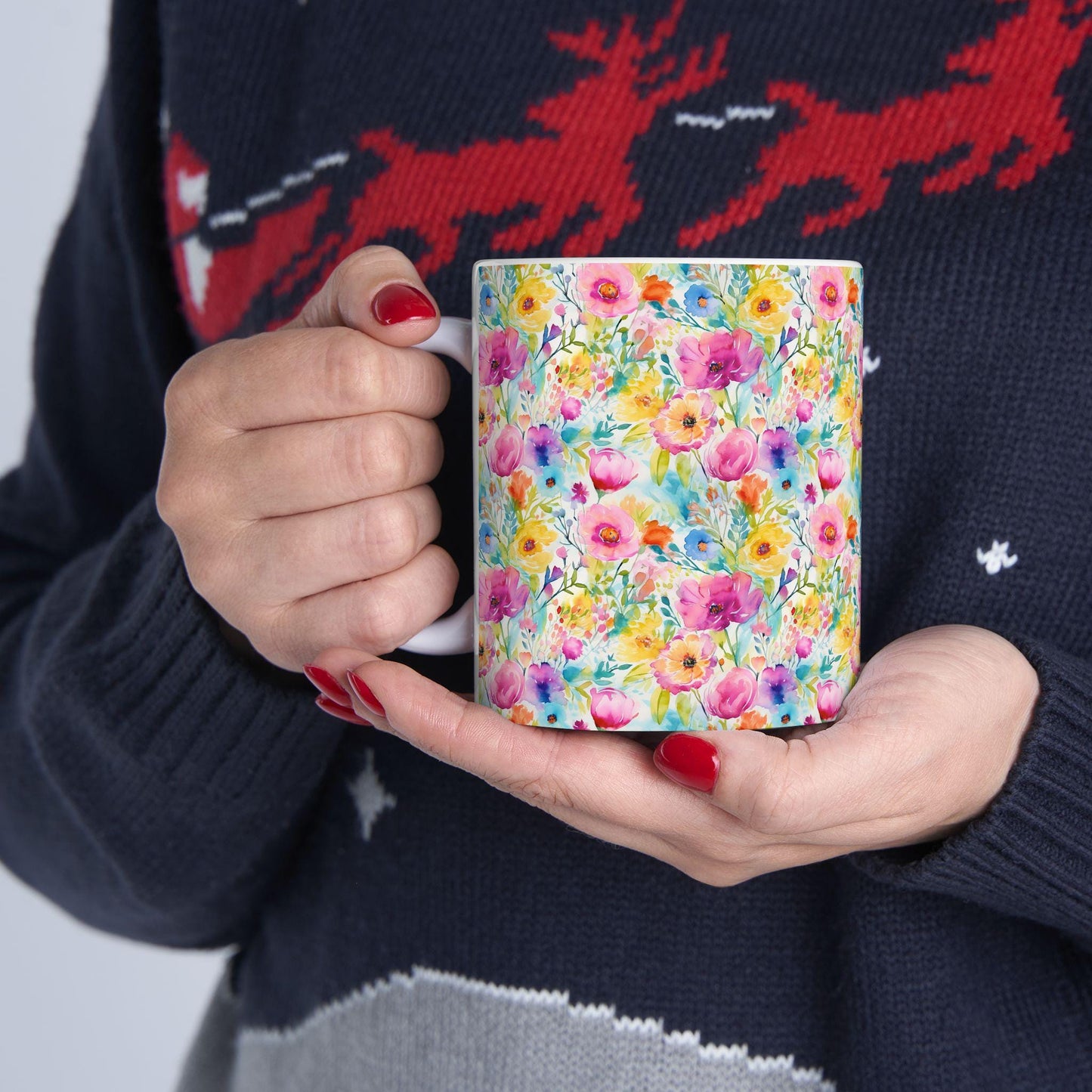 Wildflower Floral Ceramic Mug