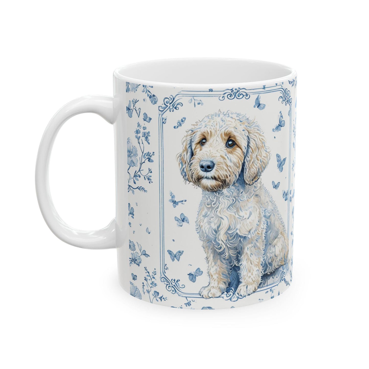 French Toile Dog Coffee Mug