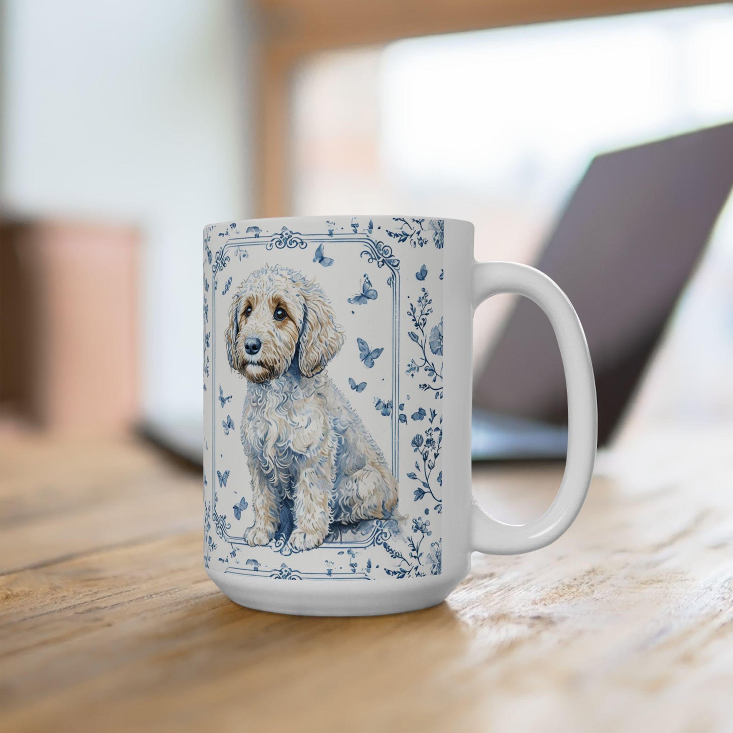 French Toile Dog Coffee Mug