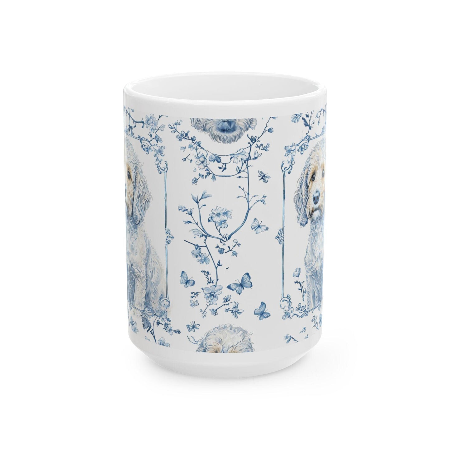 French Toile Dog Coffee Mug