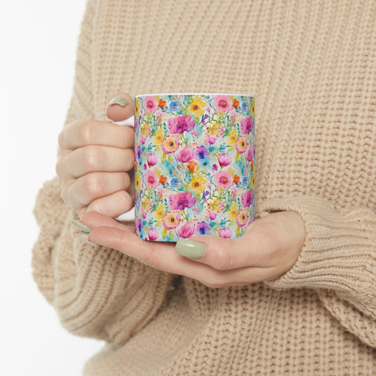 Wildflower Floral Ceramic Mug