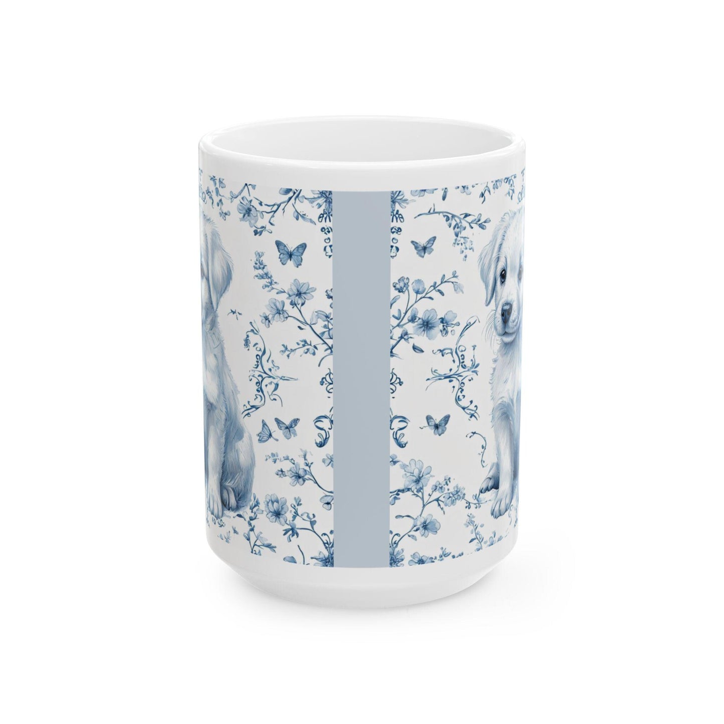 Puppy French Toile Dog Coffee Mug
