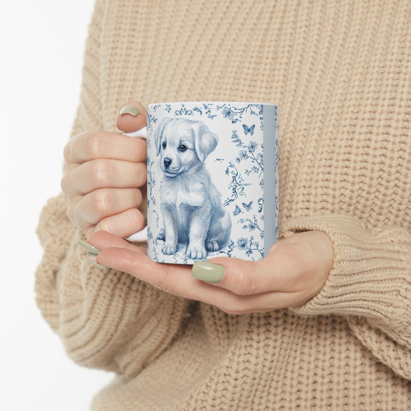Puppy French Toile Dog Coffee Mug