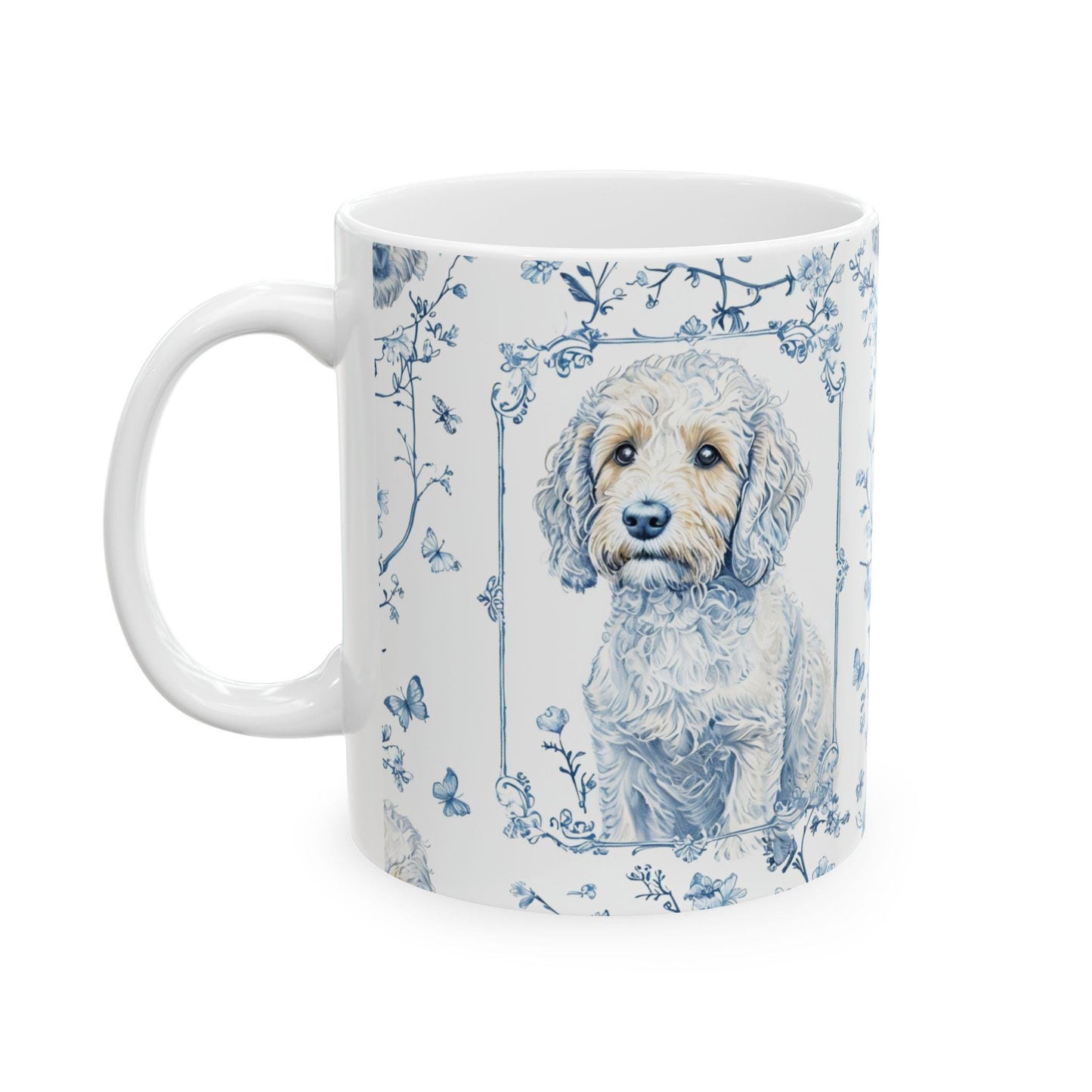 French Toile Dog Coffee Mug
