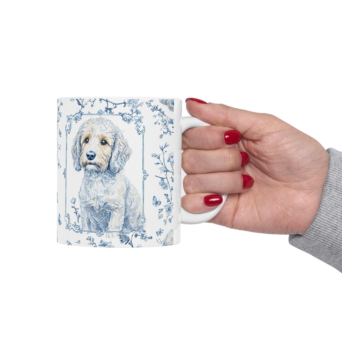 French Toile Dog Coffee Mug
