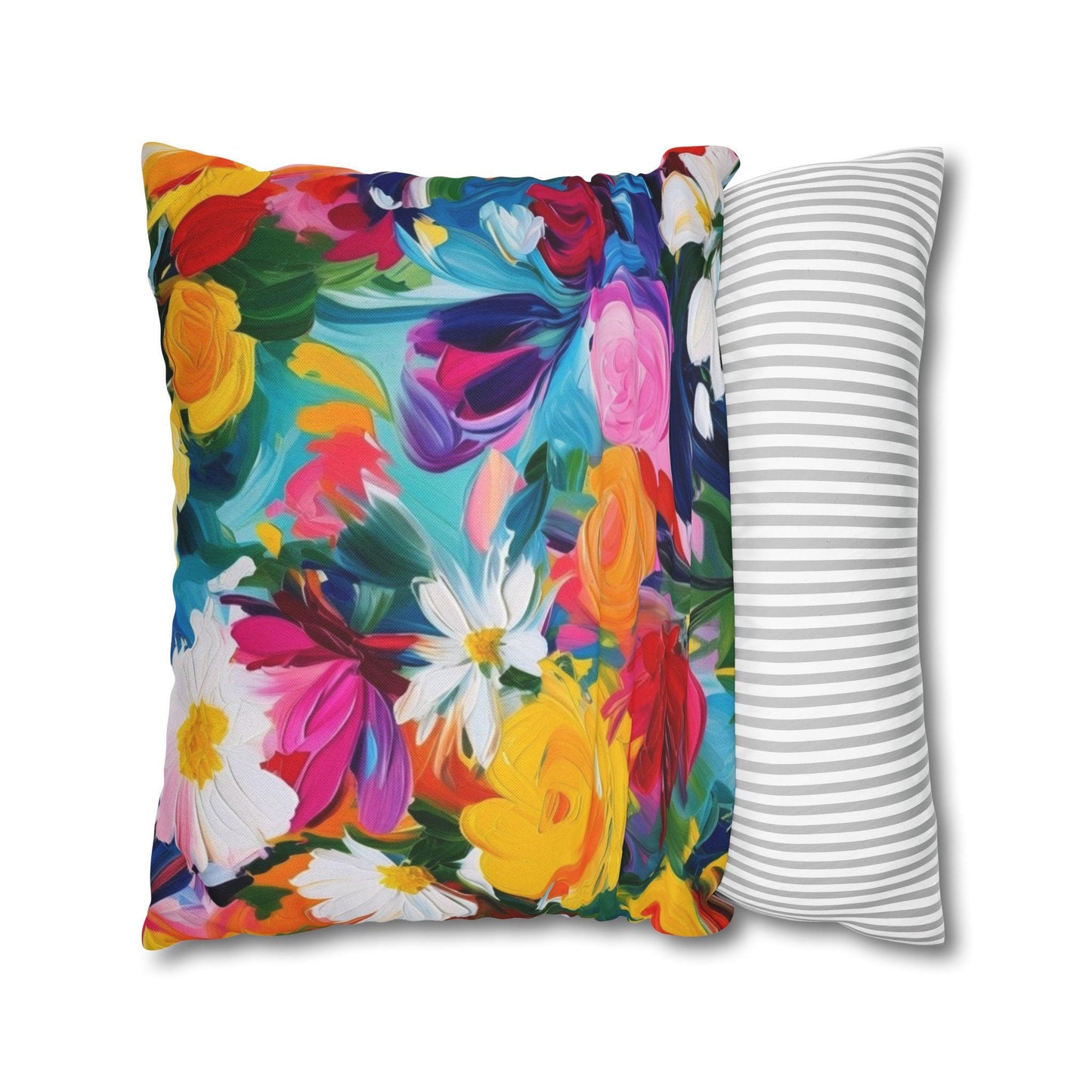 Throw Pillow Cover, Coastal Pillow, Wildflowers Room Decor, Dorm Room, Dorm Room Decor, Floral Art, Cover Pillow