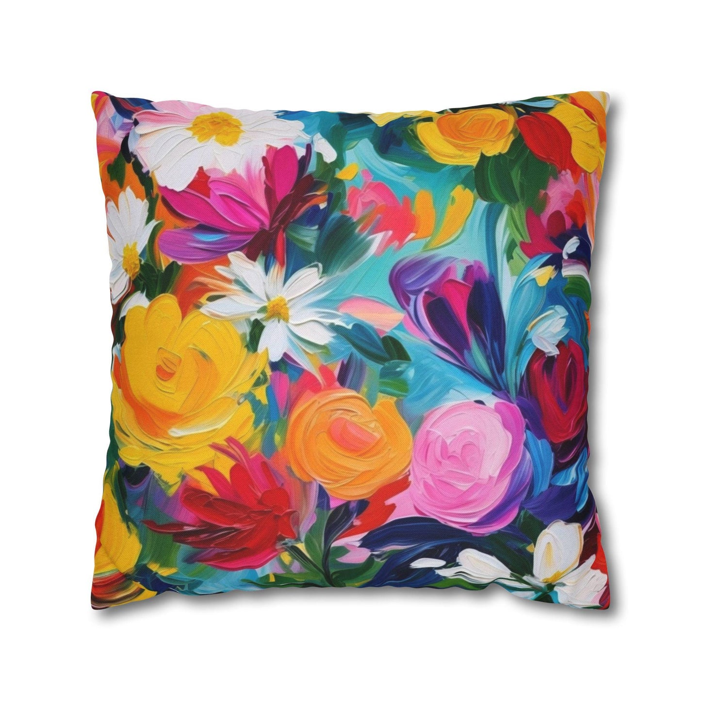 Throw Pillow Cover, Coastal Pillow, Wildflowers Room Decor, Dorm Room, Dorm Room Decor, Floral Art, Cover Pillow