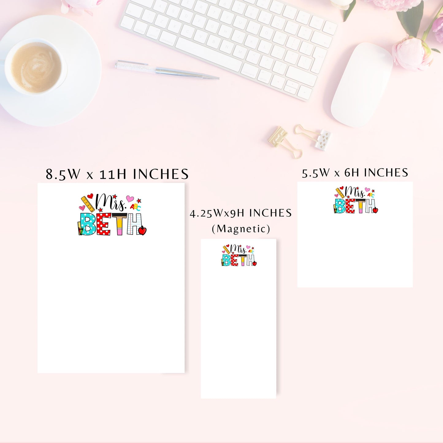 Personalized Notepad, School Supplies