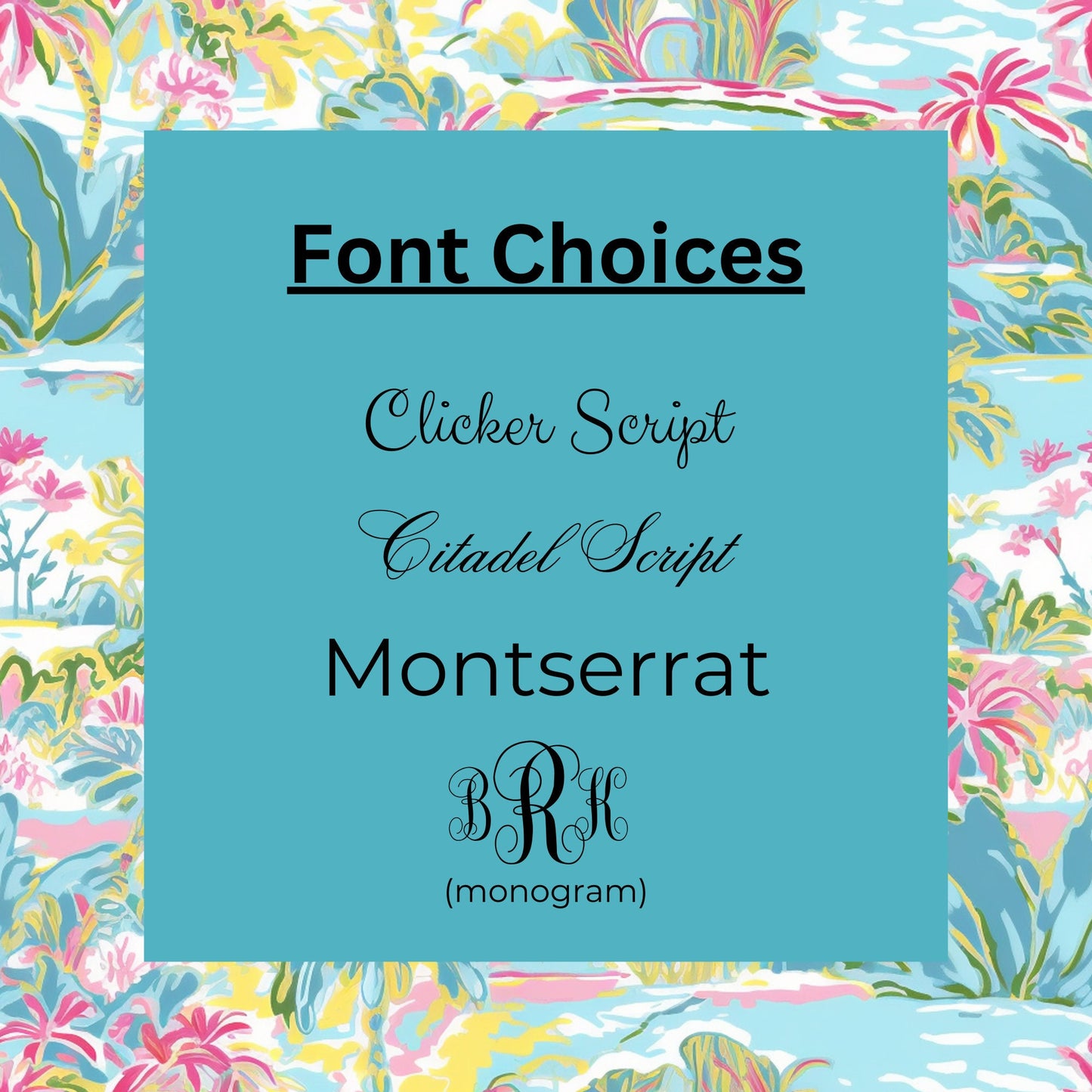 Custom Throw Pillow, Tropical Monogram