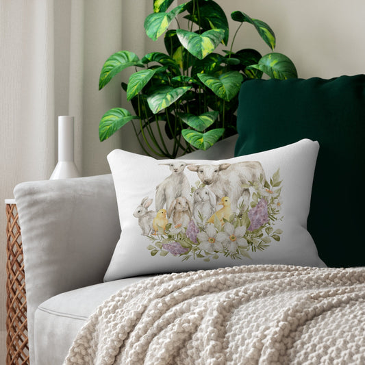 Custom Throw Pillow, Lamb