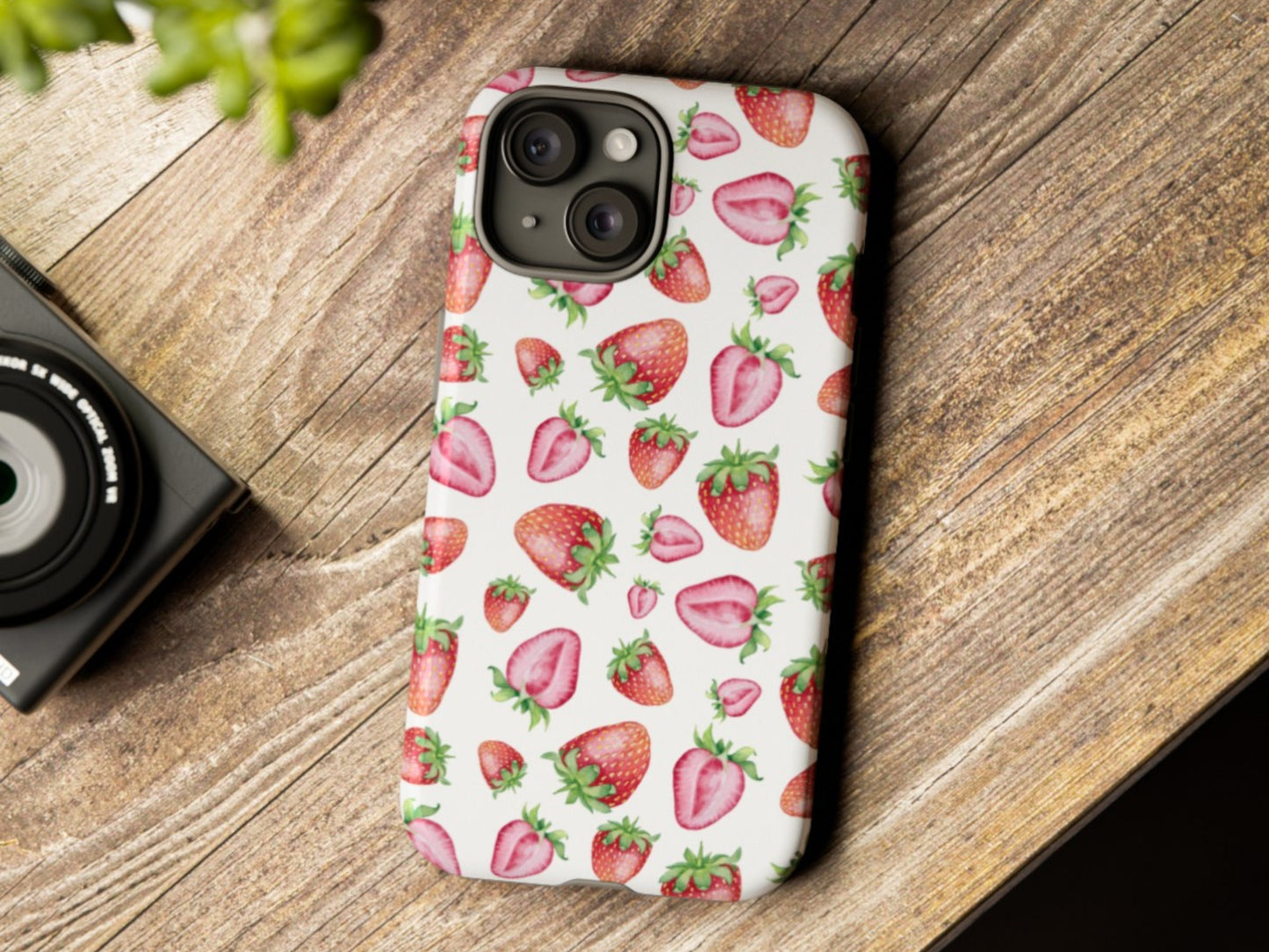 Custom Phone Case, Strawberries