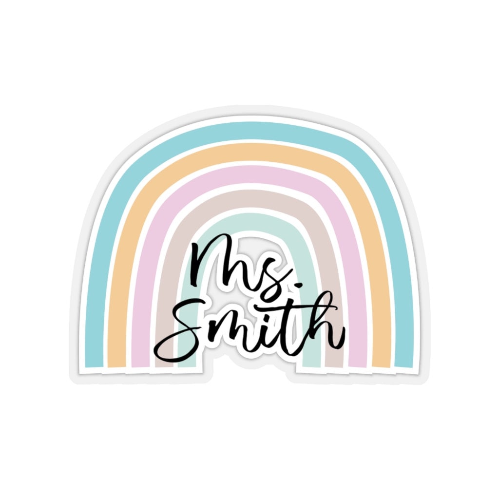 Personalized Rainbow Cut Sticker | Teacher | Back To School | Classroom