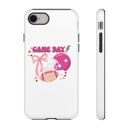 Phone Cases, Game Day Cute Pink Football Helmet & Bows