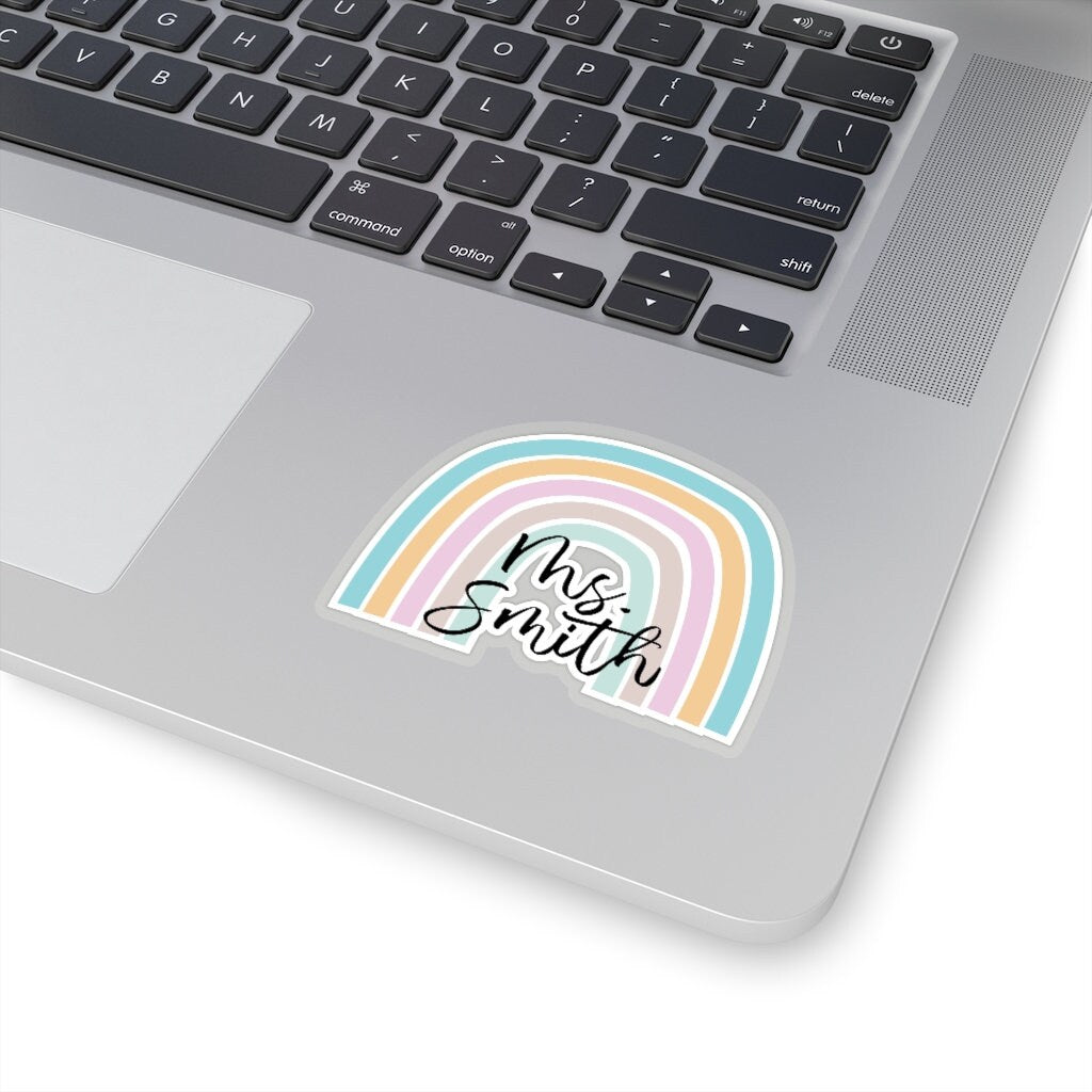 Personalized Rainbow Cut Sticker | Teacher | Back To School | Classroom