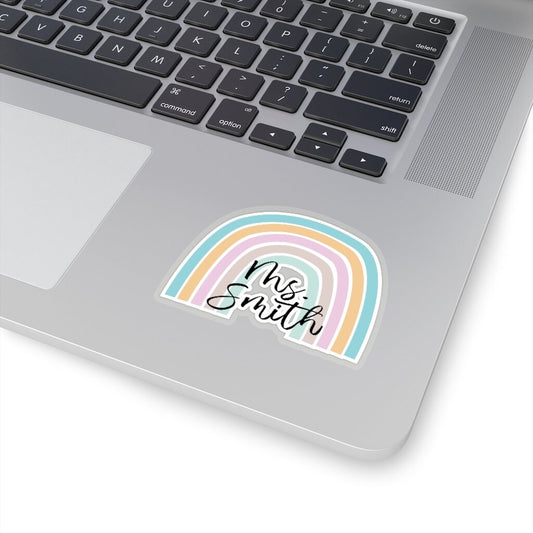 Personalized Rainbow Cut Sticker | Teacher | Back To School | Classroom