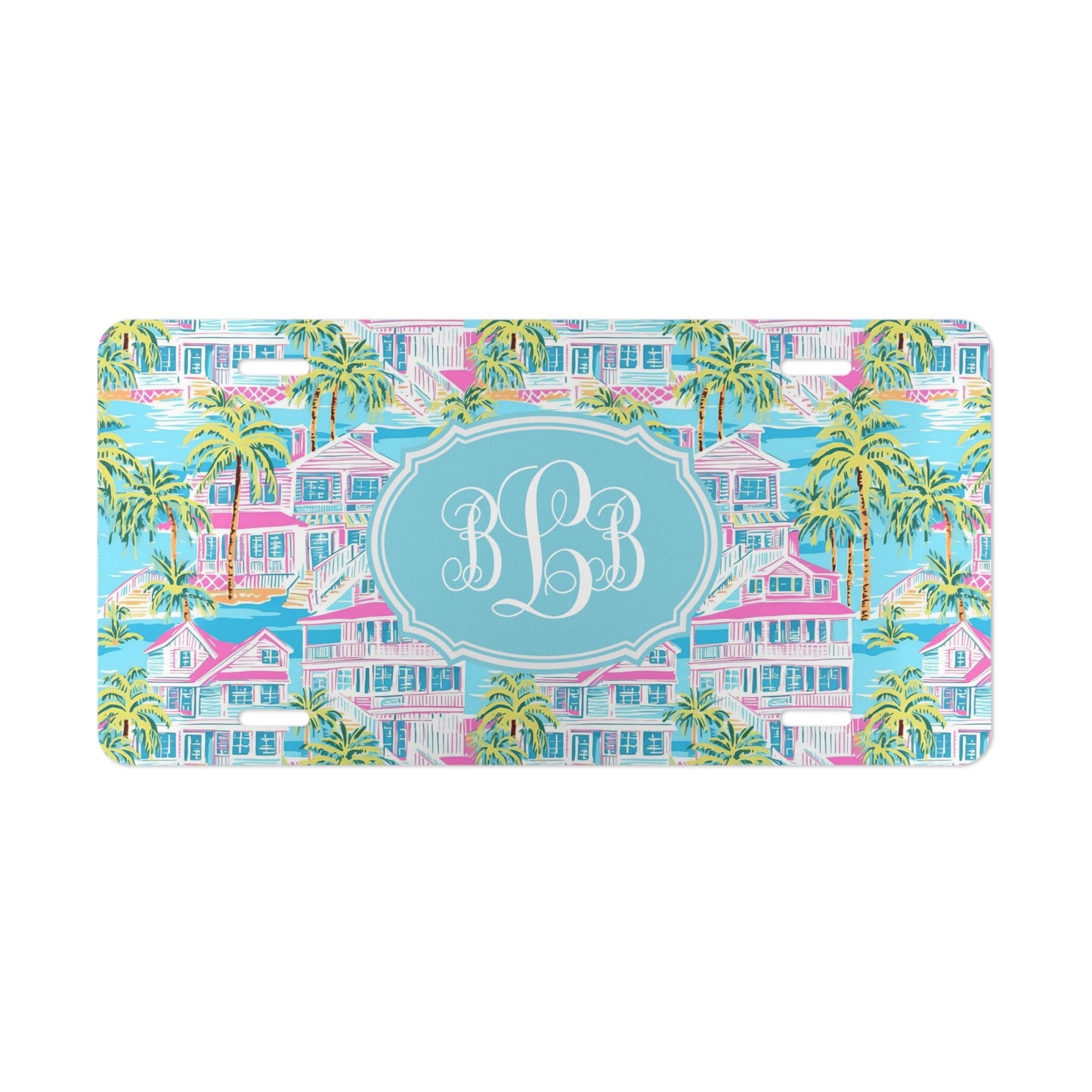 Personalized Car Tag, West Palm Beach Monogram