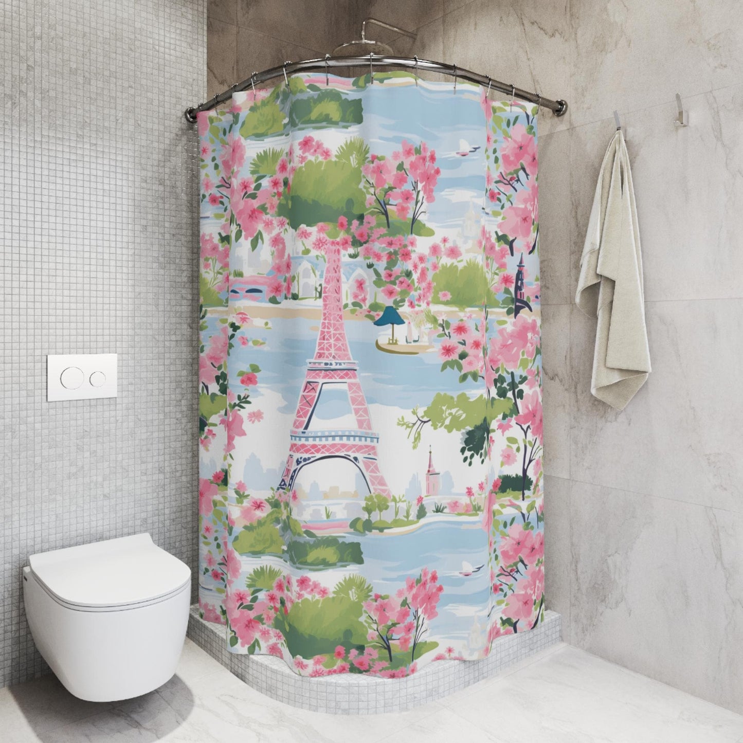 Custom Shower Curtain, Eiffel Tower