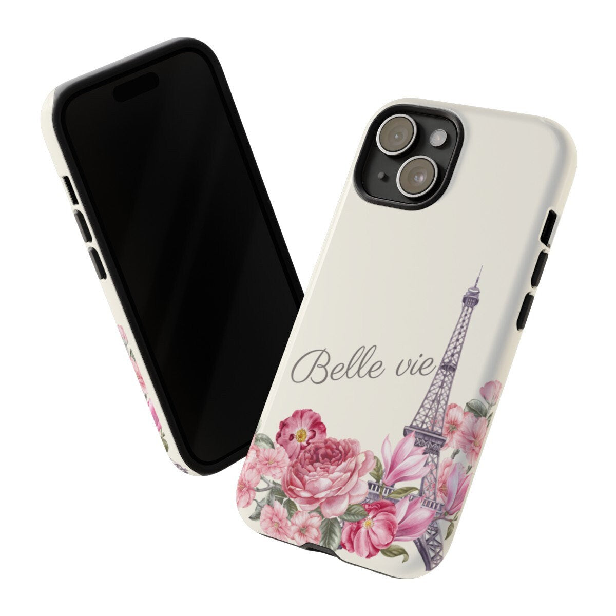 Custom Phone Case, Eiffel Tower Belle vie (Beautiful Life)