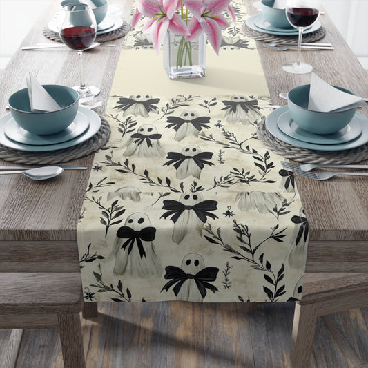 Table Runner, Ghosts with Black Bows