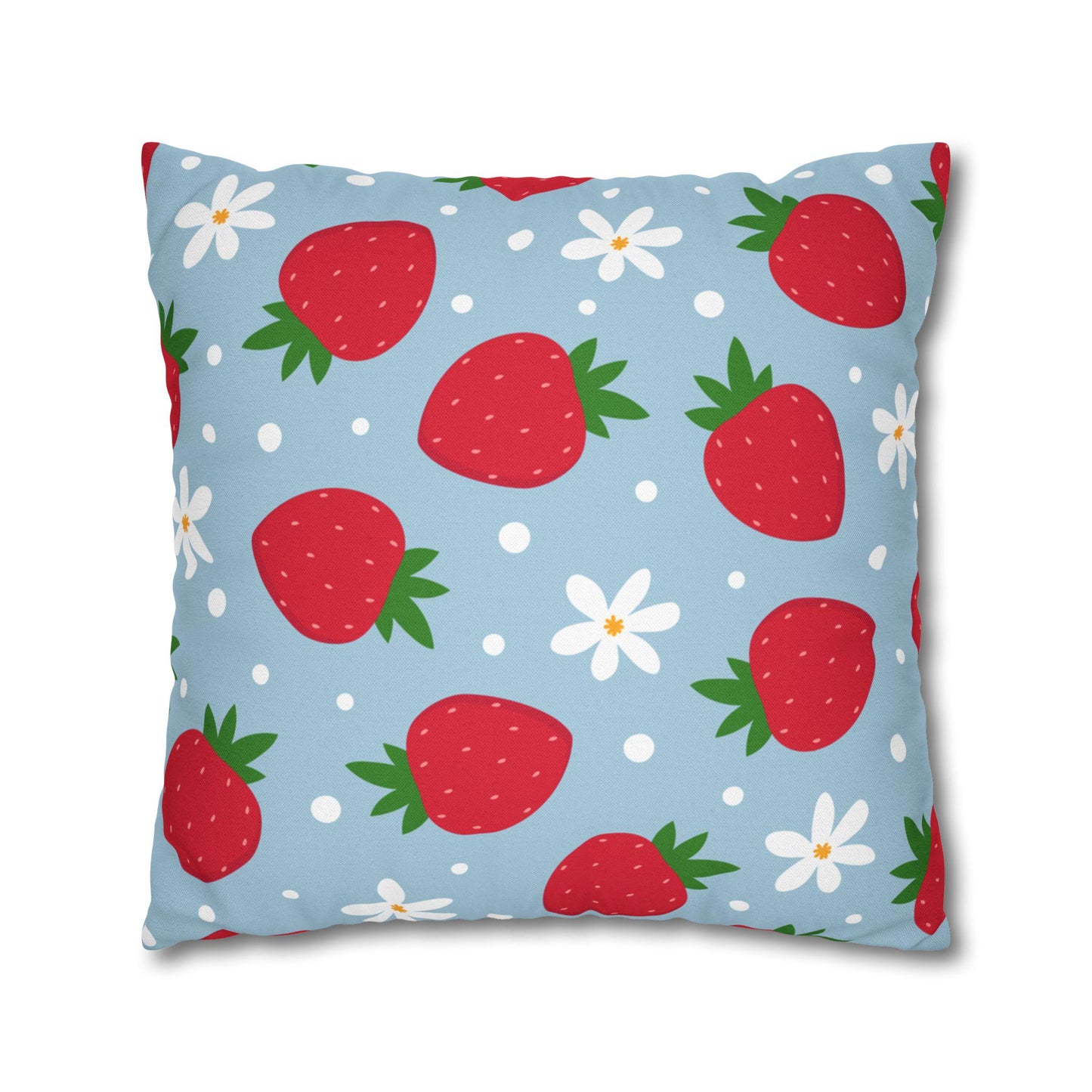 Custom Throw Pillow, Summer Vibes Strawberries