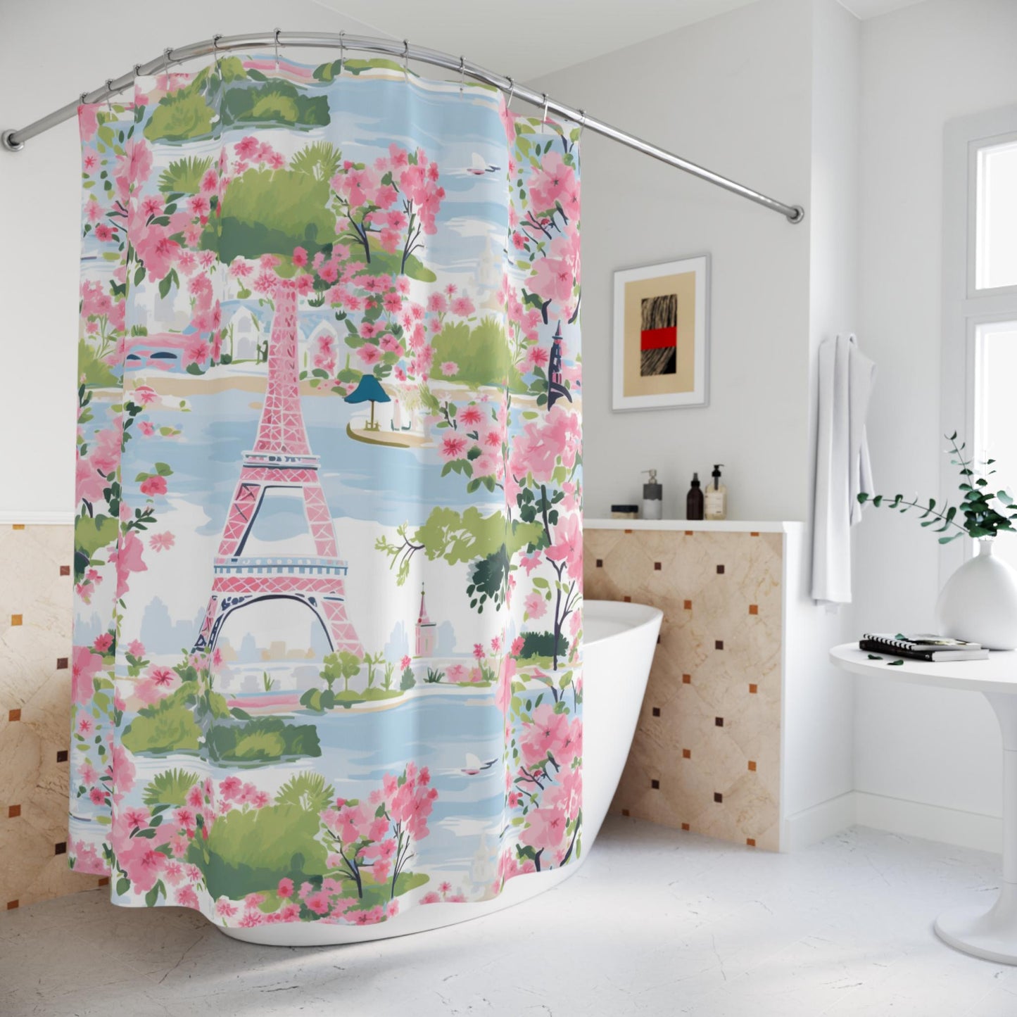 Custom Shower Curtain, Eiffel Tower