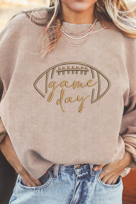 Fotoball Game Day Embroidered Corduroy Sweatshirt