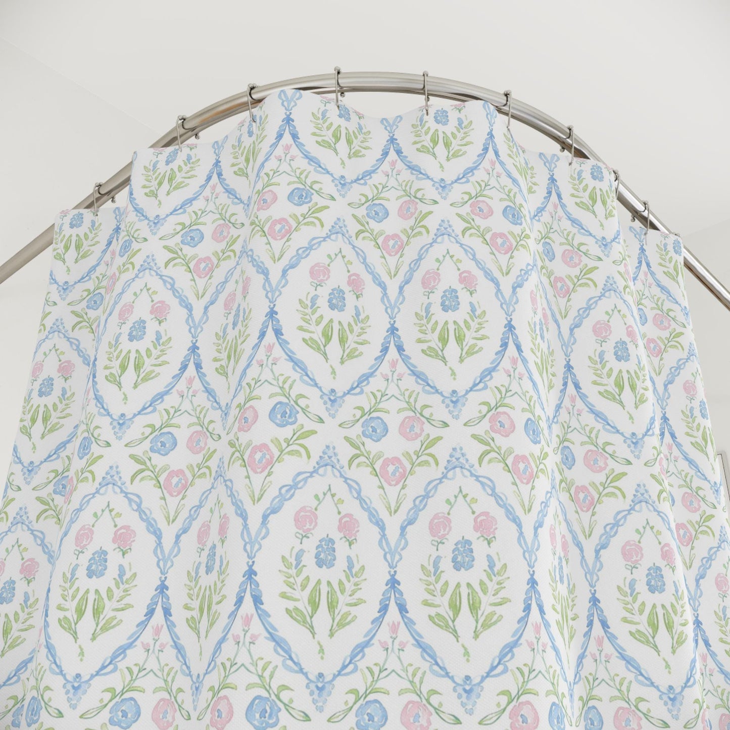 Custom Shower Curtain, Coquette Watercolor