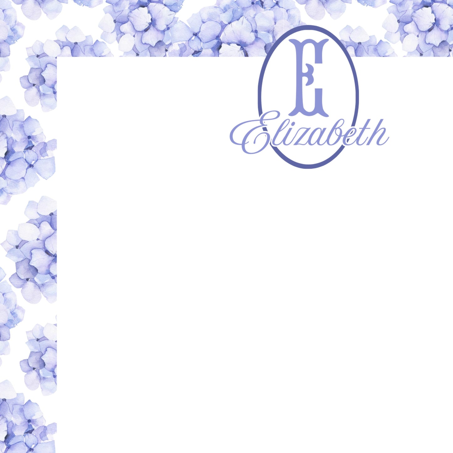 Personalized Notepad, Blue Chinoiserie Floral