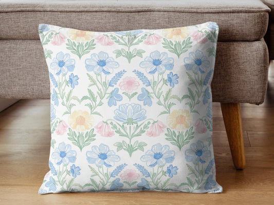 Custom Throw Pillow, Coquette Flowers