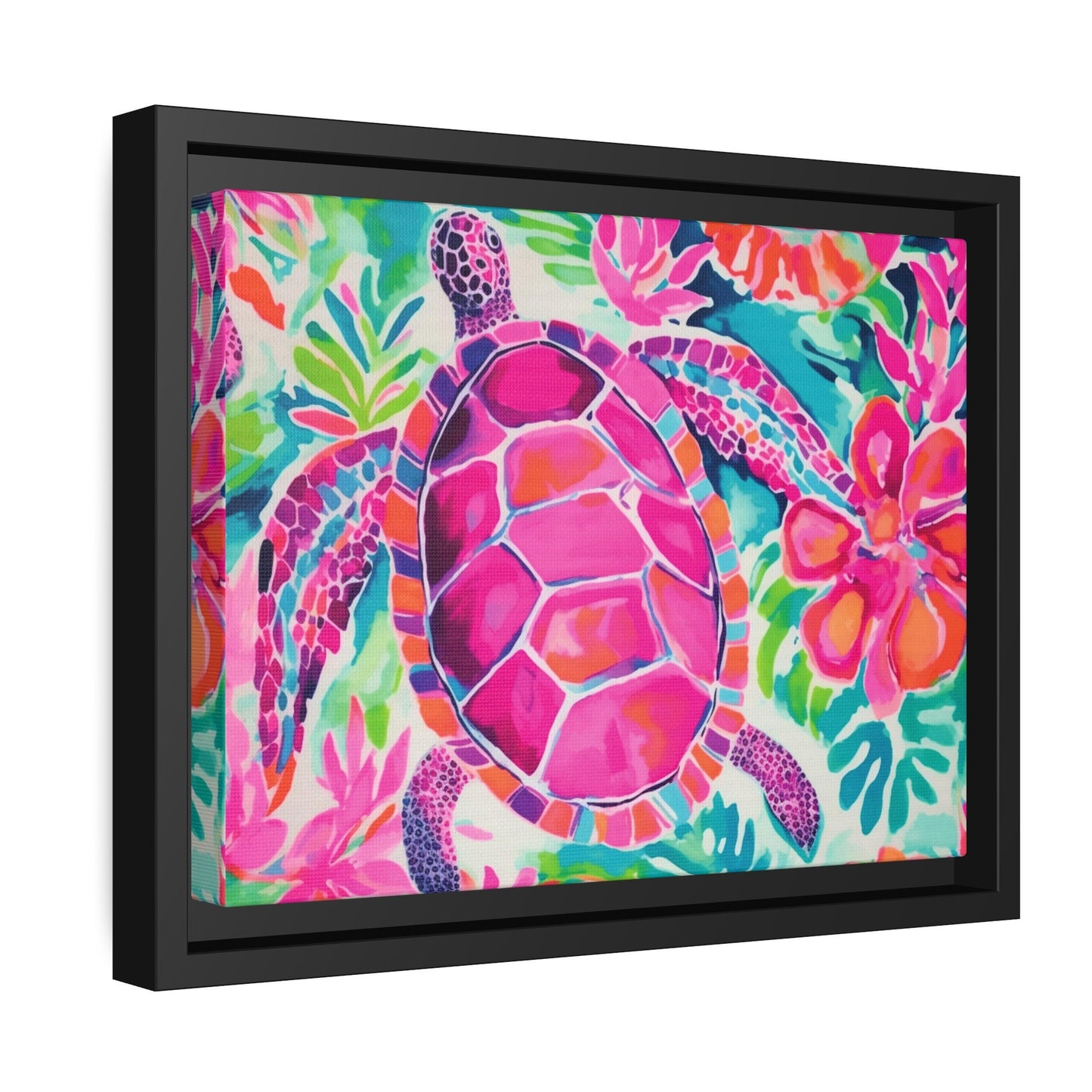 Framed Wall Art, Coastal Art, Sea Turtle Watercolor, Beach House Decor