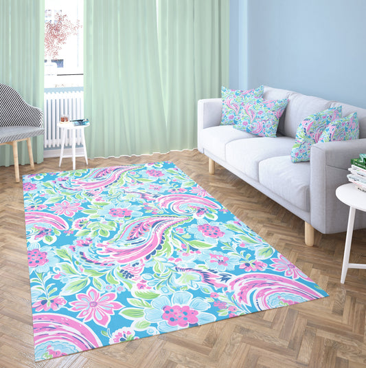 Custom Rug, Preppy Paisley