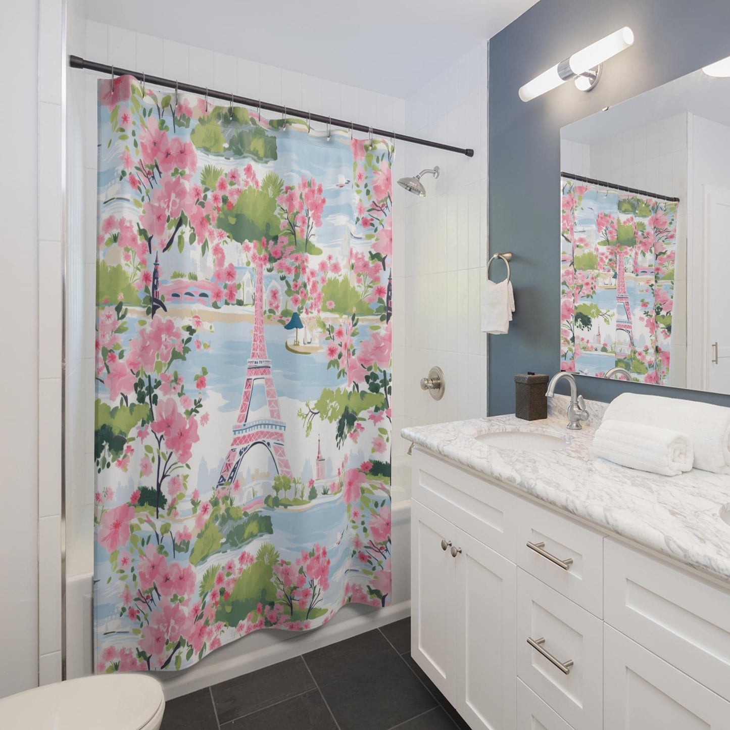 Custom Shower Curtain, Eiffel Tower
