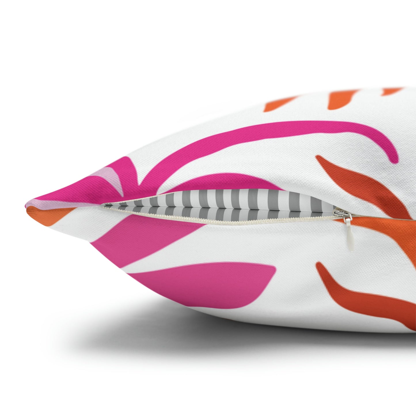 Custom Throw Pillow, Pink and Orange Abstract