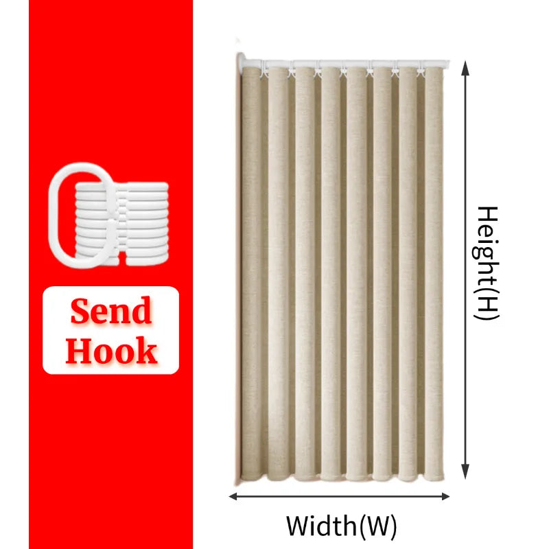 Solid Color Linen Shower Curtain