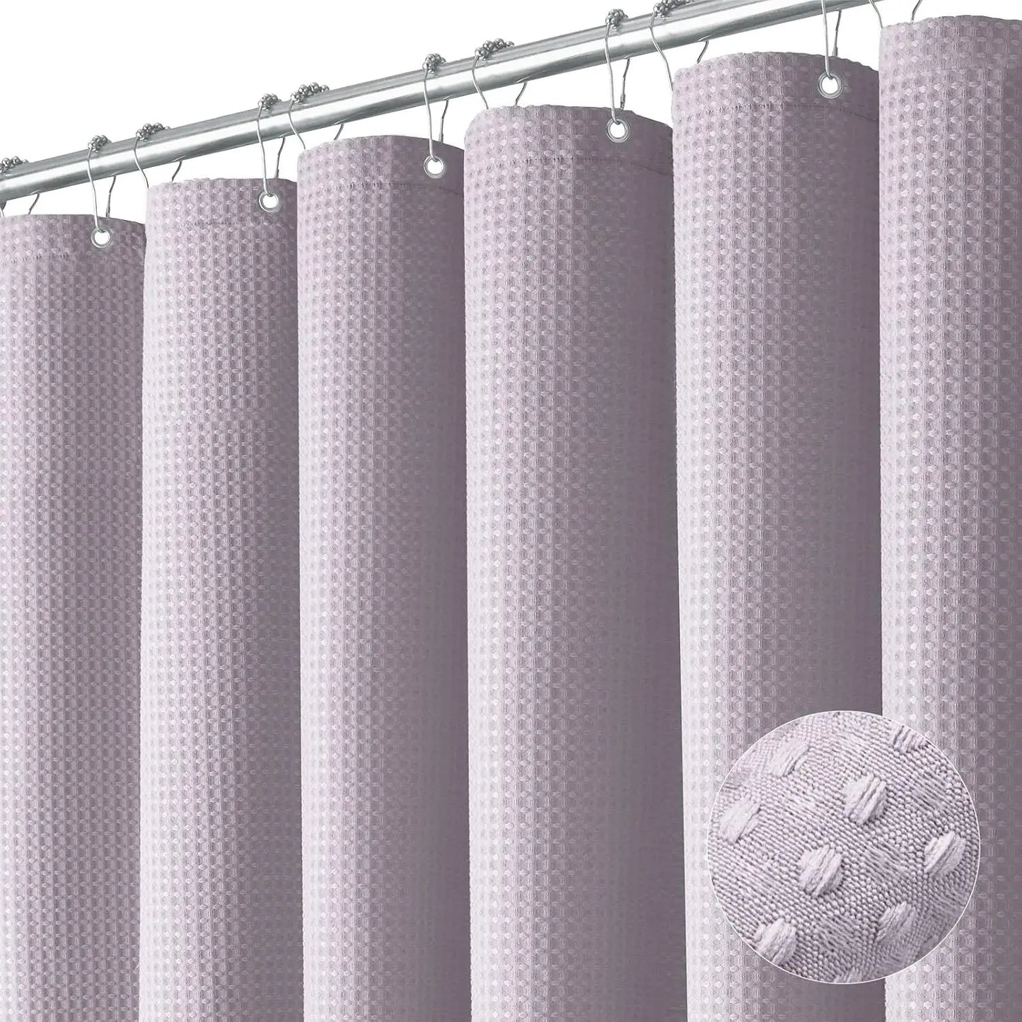 Waffle Waterproof Shower Curtain